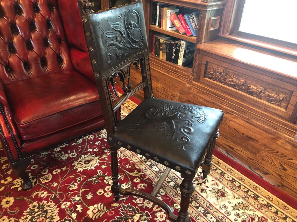 Restoring Antique Leather Embossed Chairs CarveWright