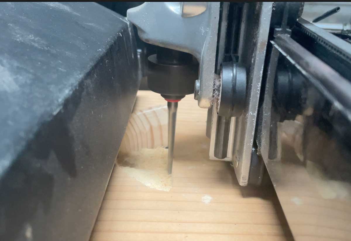 Carving the mask on RAVEN CNC