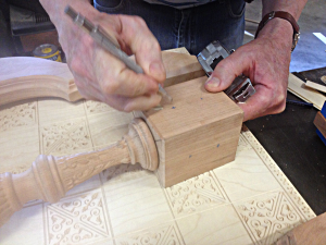 Measuring for peg holes