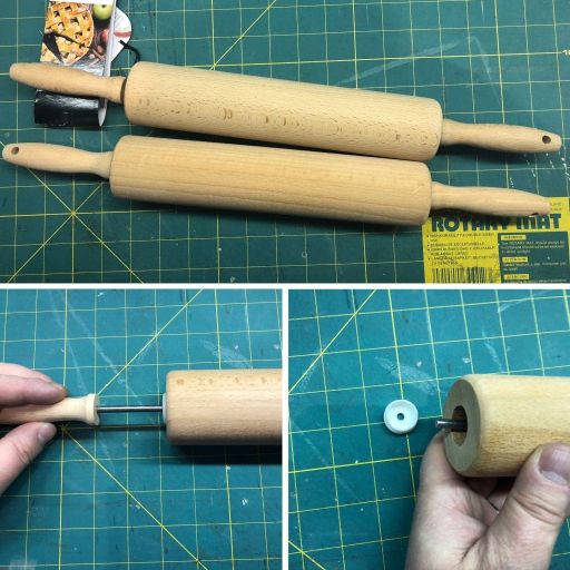 Preparing the rolling pins
