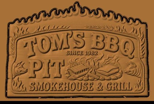 Toms BBQ sign CNC file