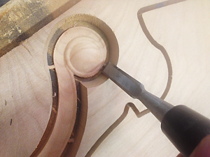 A sharp chisel makes quick work of removing tabs cleanly.