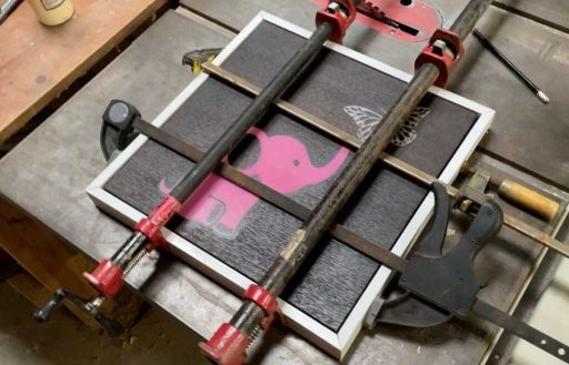 glue and clamp the frame