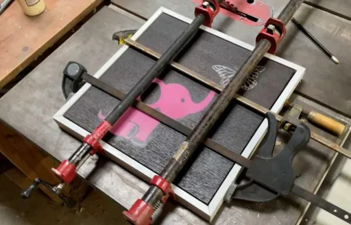 glue and clamp the frame