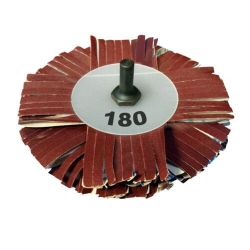 Small 180 Grit 6" Sanding Mop Assembly - 1.5" Spindle