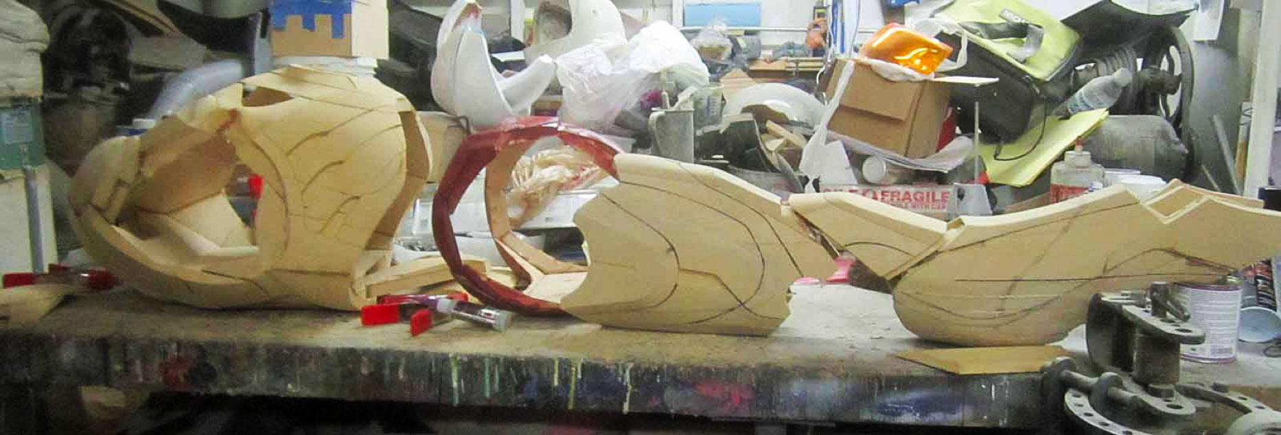 Carving the iron man suit