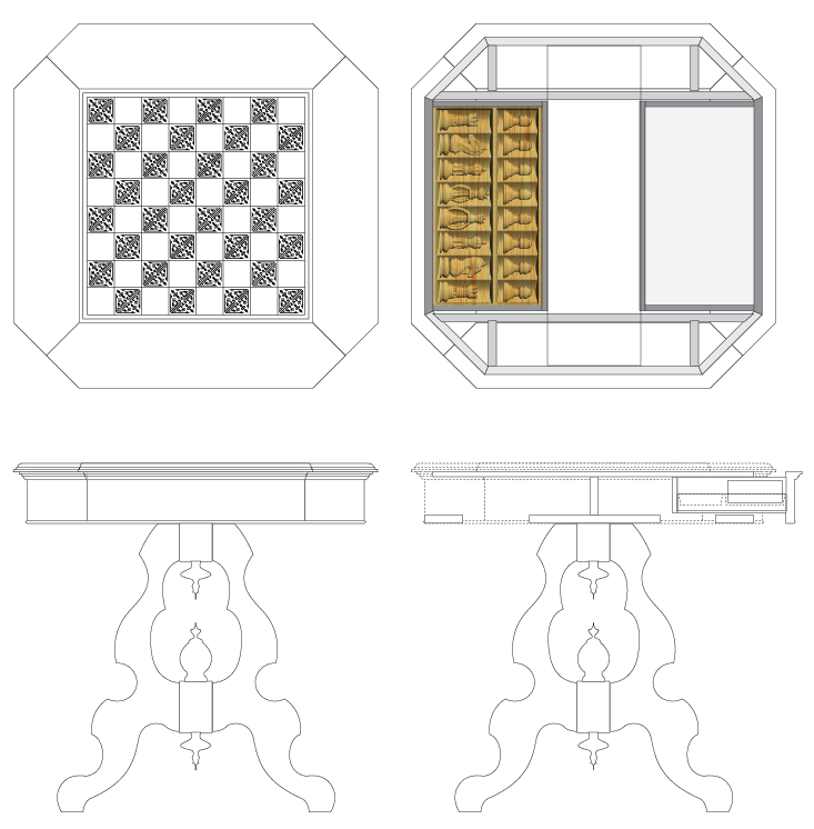 Chess table plans