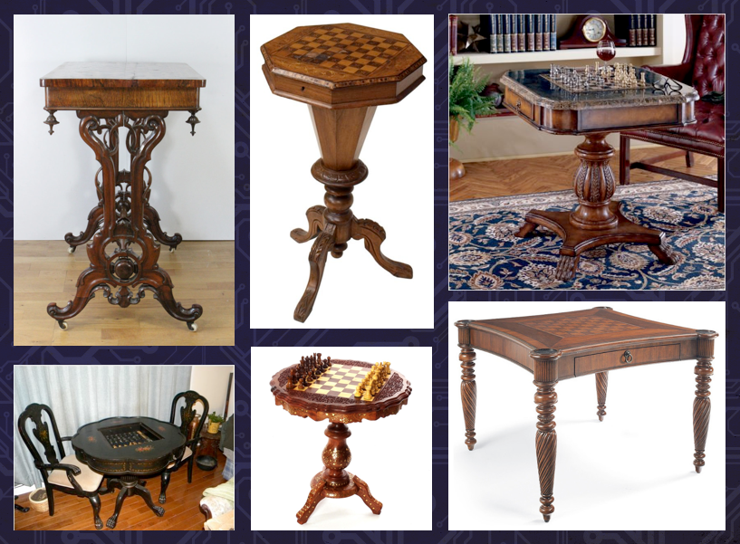 There is an endless variety of chess table designs.