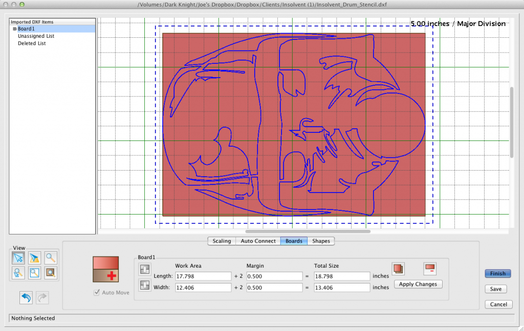 DXF Stencil Cut