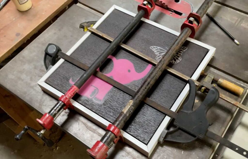 glue and clamp the frame