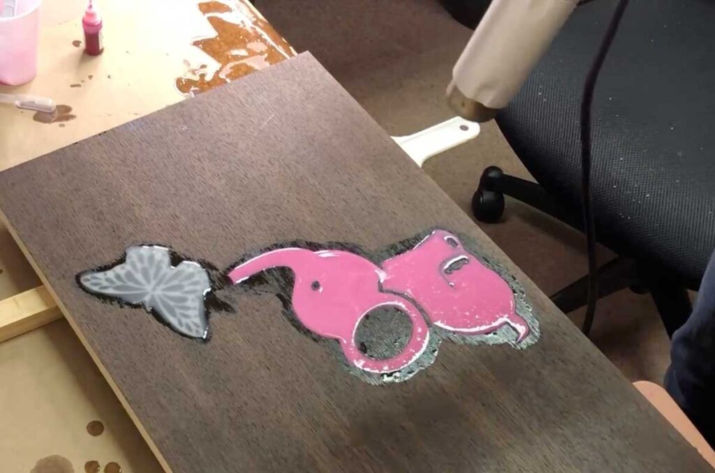 heatgun resin to remove bubbles