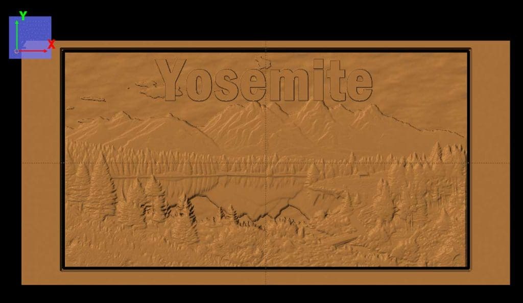 Mountain Scene Carvings
