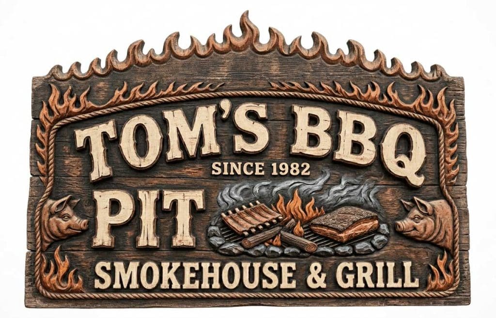 Tom's BBQ Sign