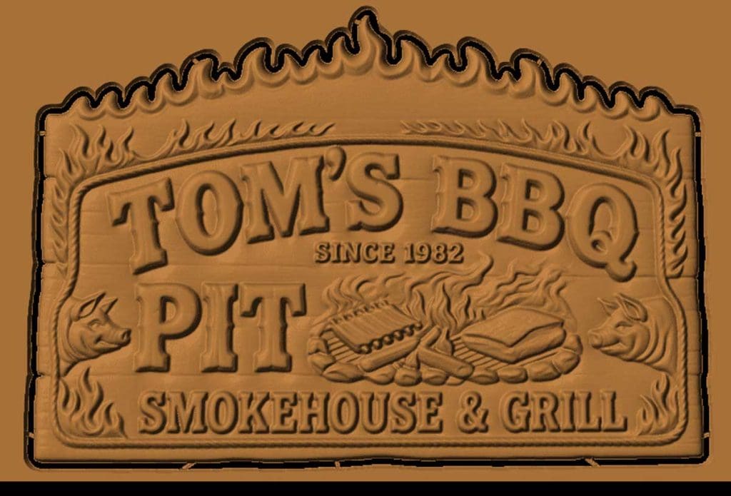 Toms BBQ sign CNC file