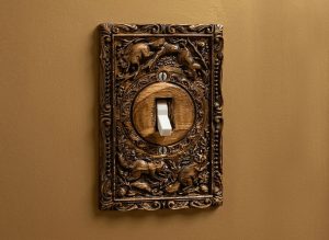CNC Carved Light Switch Plate