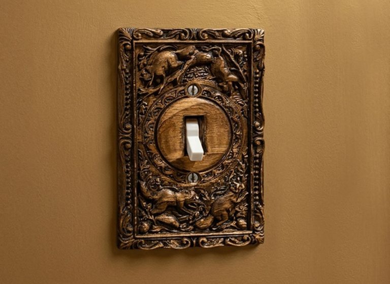 CNC Carved Light Switch Plate