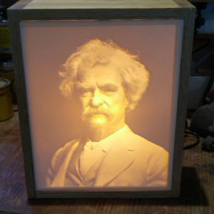 Carved Mark Twain Lithopane