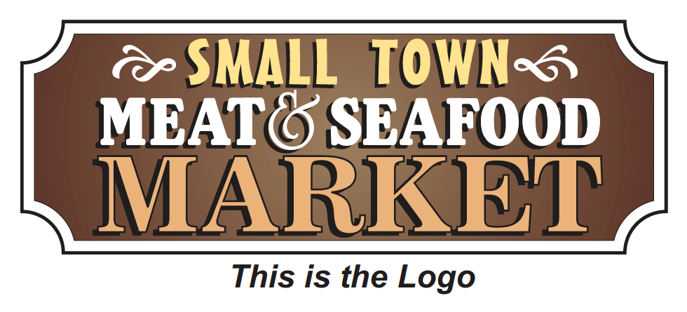 Small Town Meat and Seafood Market Sign